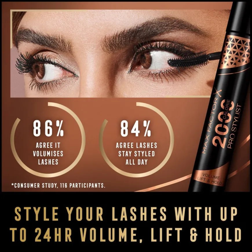 2000 Calorie Pro Stylist Mascara Black 9ml