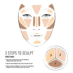 3 Steps to Sculpt Face Sculpting Palette Fair 3x5g