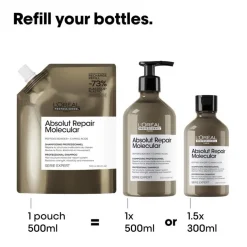 Absolut Repair Molecular Shampoo Refill 500ml