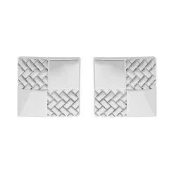 Addison Big Earring Plain Silver