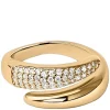 Adjustable Duo Zirconia Ring Gold