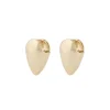 Aero Short Earring Plain Gold
