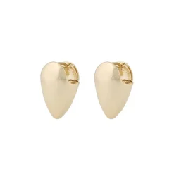 Aero Short Earring Plain Gold