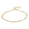 Amsterdam Double Chain Bracelet Plain Gold Onesize