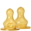 Baby Bottle Nipple Round Latex Medium Flow 2pcs