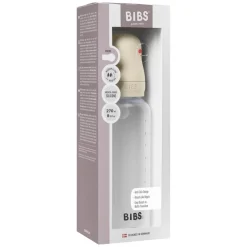 Baby Bottle Round Silicone Medium Flow Ivory 270ml