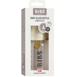 Baby Glass Bottle Complete Set Latex Ivory 110ml