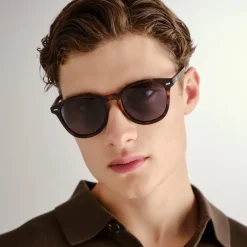 Bandwagon Matte Tortoise With Polarised Smoke Mono Lens