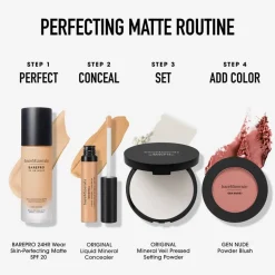 BAREPRO 24H Matte Comfort Liquid Foundation Med. 37 Warm 30ml