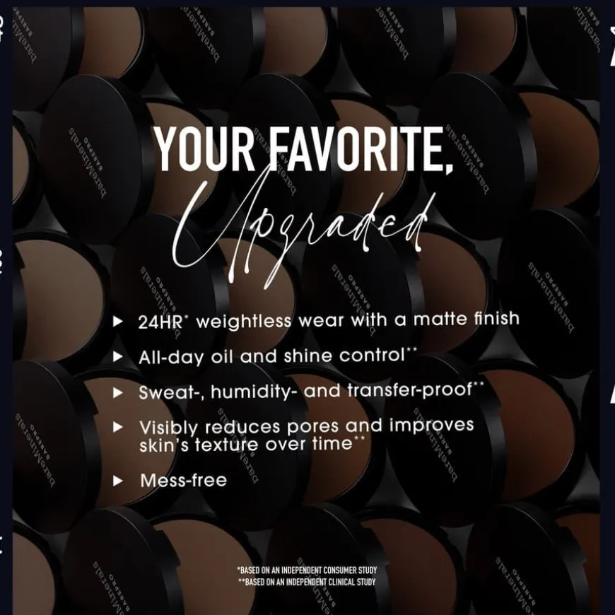 BarePRO 24H Skin-Perfecting Pressed Powder Medium Deep 45 Cool