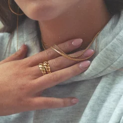 Bea Croissant Ring Stainless Steel