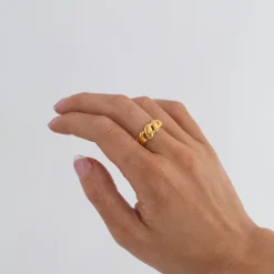 Bea Croissant Ring Stainless Steel