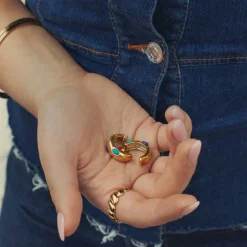 Bea Croissant Ring Stainless Steel