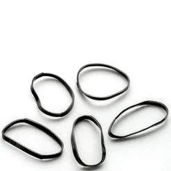 Black Flexi Elastic Hair Bands 100pcs