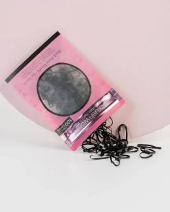 Black Flexi Elastic Hair Bands 100pcs