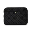 Black Quilted Velvet Laptop Sleeve