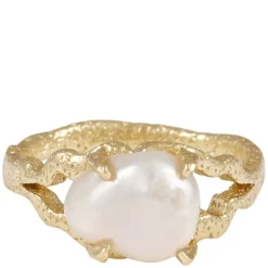 Brittany Big Pearl Ring Gold Small