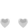 Brooklyn Heart Earrings Plain Silver Onesize