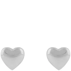 Brooklyn Heart Earrings Plain Silver Onesize