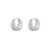 Brooklyn Oval Ring Earring Silver/Clear Onesize