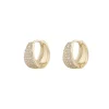Brooklyn Oval Ring Earring Gold/Clear Onesize