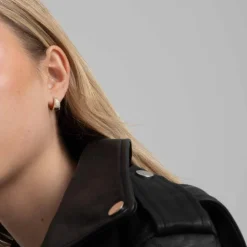 Brooklyn Oval Ring Earring Gold/Clear Onesize