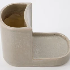 Brush and Soap Holder Datura Shellish Grey