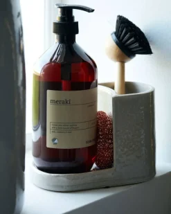 Brush and Soap Holder Datura Shellish Grey