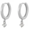 Camille Small Ring Earring Silver/Clear 14,5mm