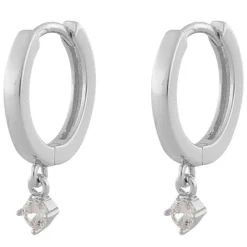 Camille Small Ring Earring Silver/Clear 14,5mm