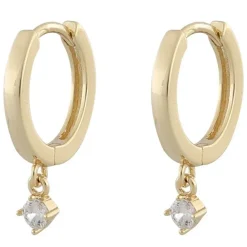Camille Small Ring Earring Gold/Clear 14,5mm