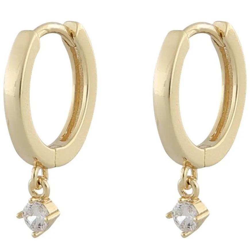 Camille Small Ring Earring Gold/Clear 14,5mm