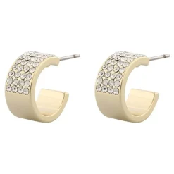 Carrie Small Earring Gold/Clear 13mm