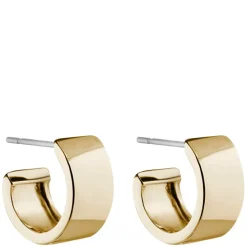 Carrie Small Earring Plain Gold 13mm