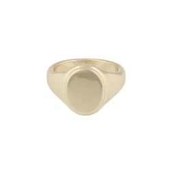Casual Kim Signet Ring Plain Gold M