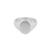 Casual Kim Signet Ring Plain Silver L