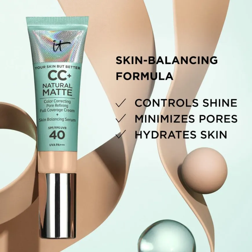 CC+ Cream Natural Matte Foundation For Oily Skin SPF40 Medium 32ml