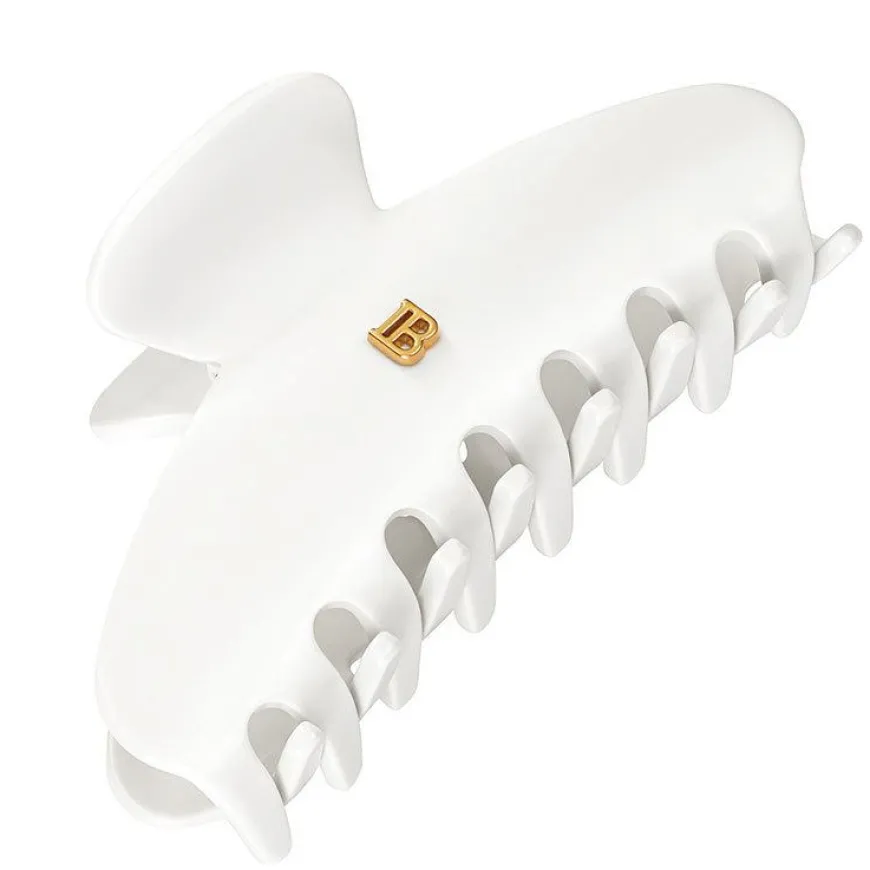 Cellulose Acetate Pince À Cheveux Medium Hairclip White