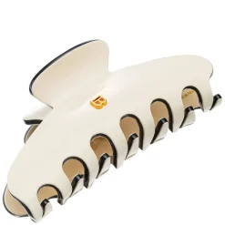 Cellulose Acetate Pince à Cheveux Large White/Black