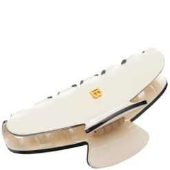 Cellulose Acetate Pince à Cheveux Large White/Black