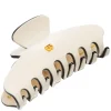 Cellulose Acetate Pince à Cheveux Medium White/Black