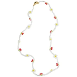 Cherry & Flower Bead Necklace