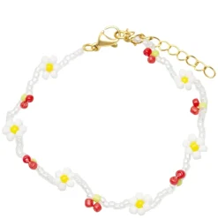 Cherry & Flower Blead Bracelet
