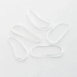 Clear Flexi Elastic Hair Bands 100pcs