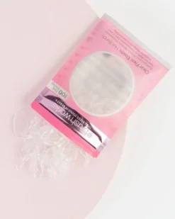 Clear Flexi Elastic Hair Bands 100pcs
