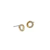 Colline Small Earring Gold/Clear 8mm