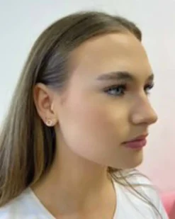 Colline Small Earring Gold/Clear 8mm