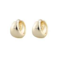 Core Pure Oval Ear Plain Gold 16mm