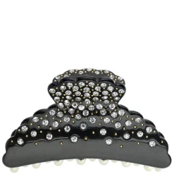 Crystal Hair Claw Large Black