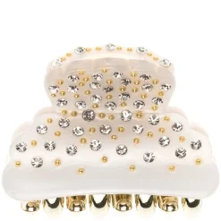 Crystal Hair Claw Small Pine White